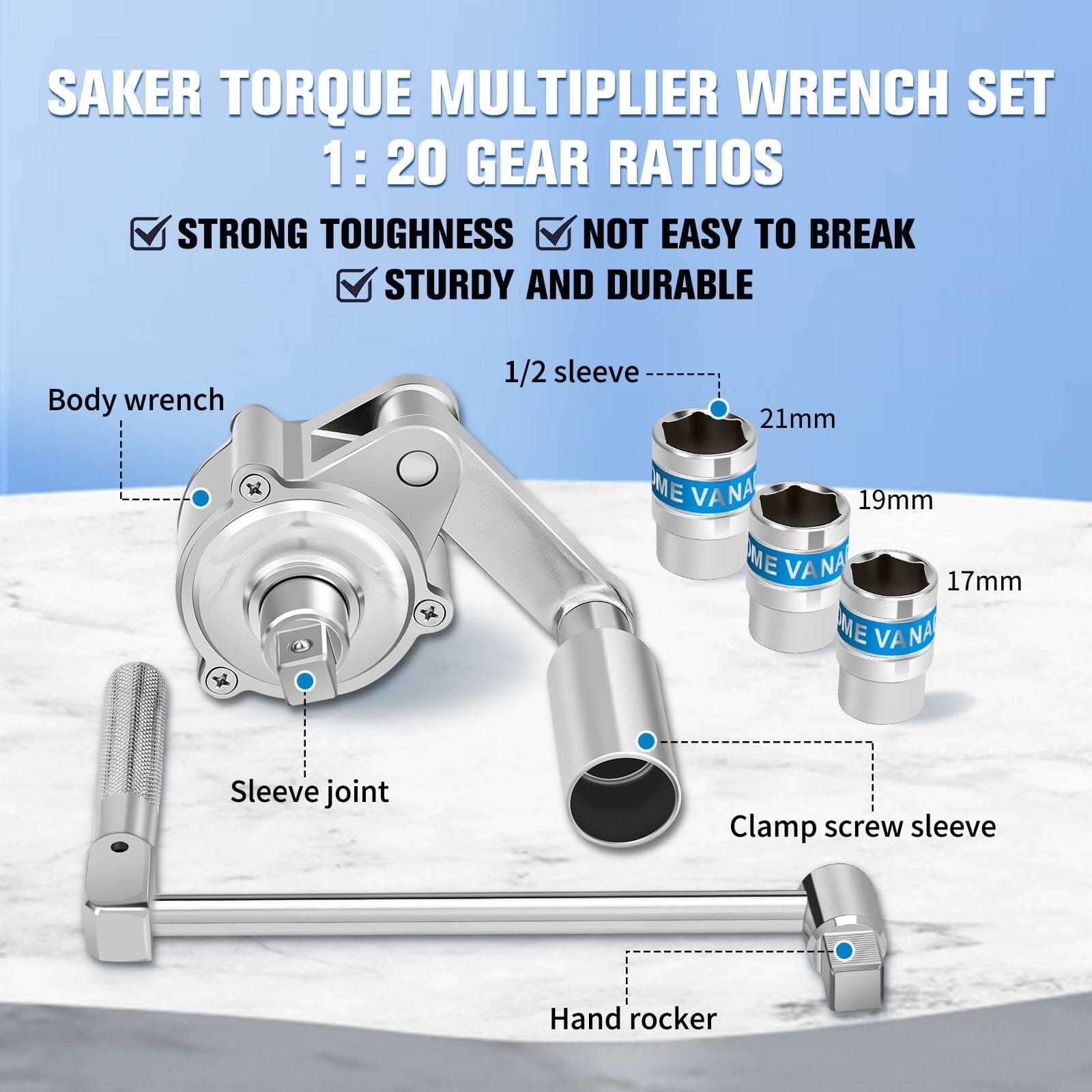 Torque Multiplier Wrench Set