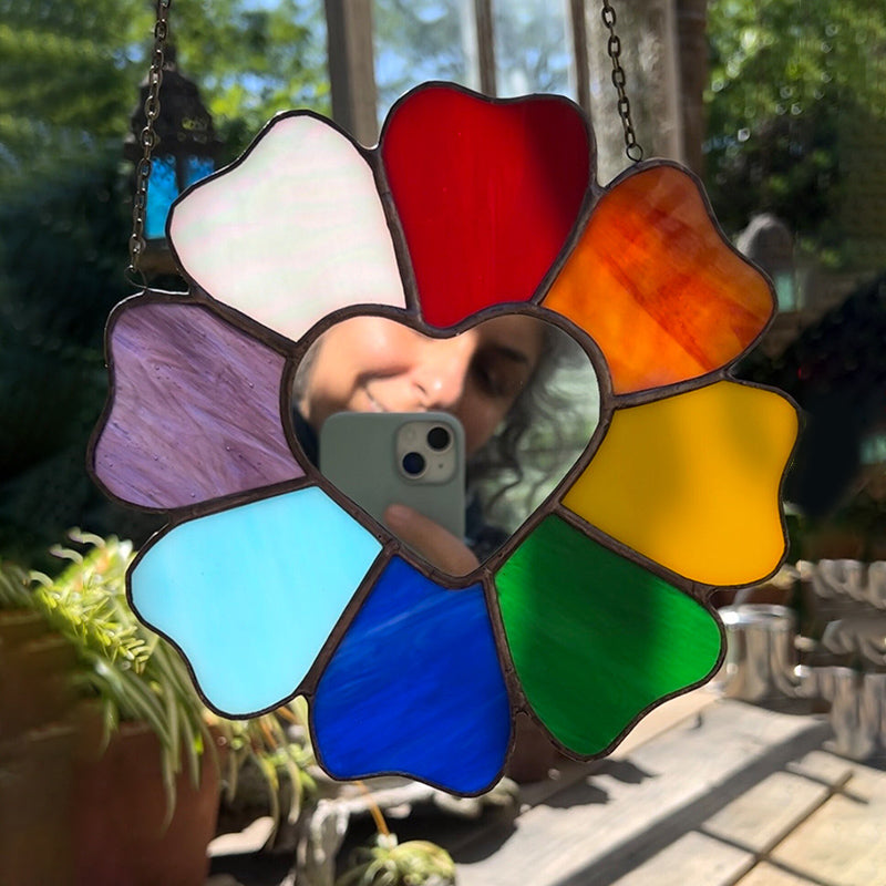 🌈Handmade Rainbow Mirror Suncatcher