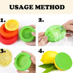 Pack of 4 Silicone Lids Universal Stretchy Silicone Cover