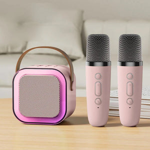 Mini Karaoke Machine with Wireless Microphones