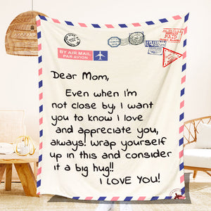 Personalized Mom/Dad Letter Blanket