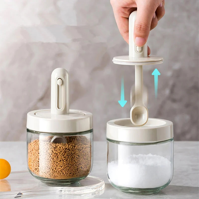 Retractable Spoon Seasoning Bottle