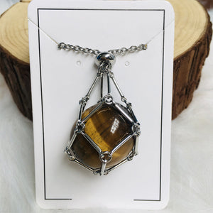 Crystal Stone Holder Necklace