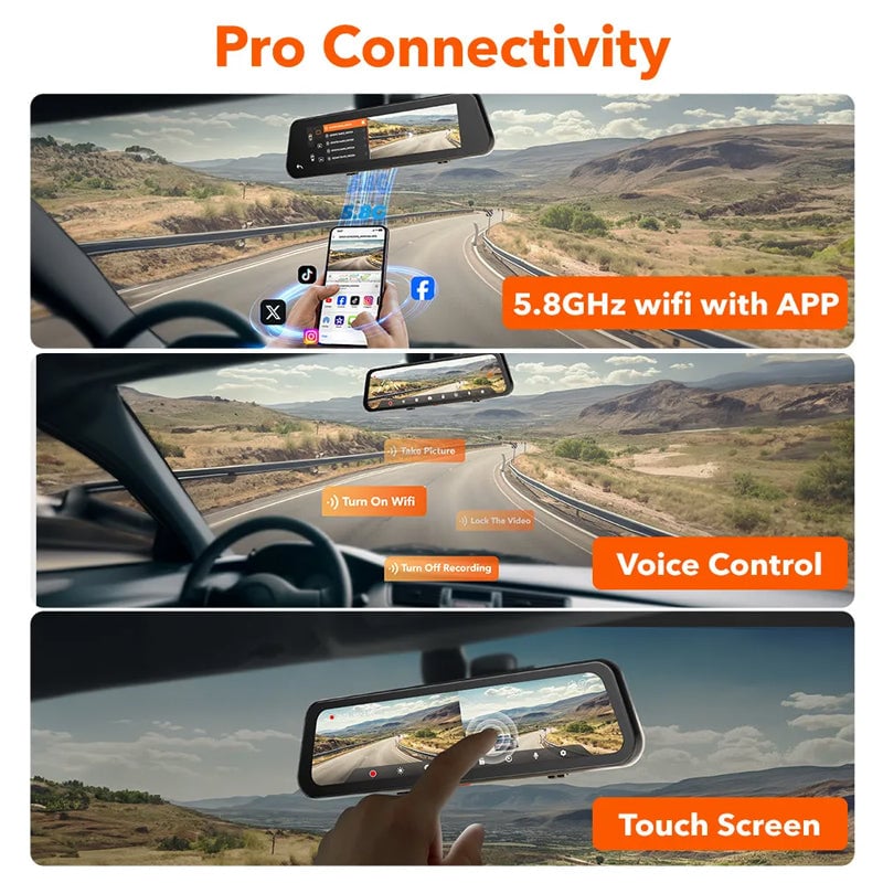 10" HD Multi-Function Touch Screen Car Recorder