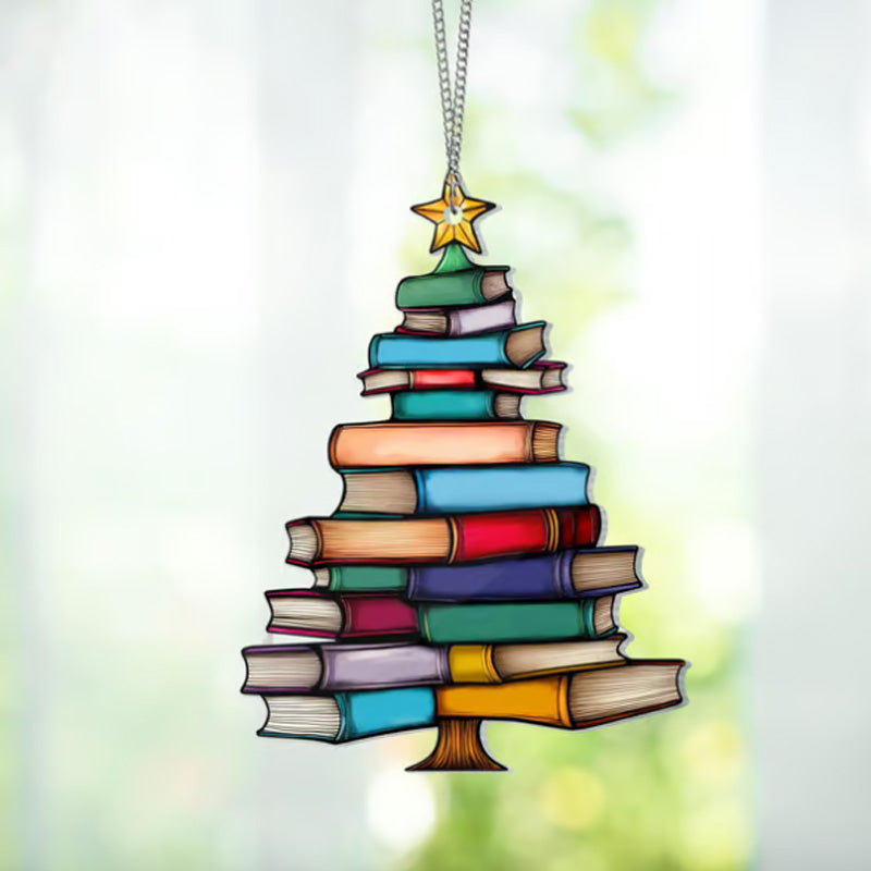 📚✨Christmas Book Tree Ornament