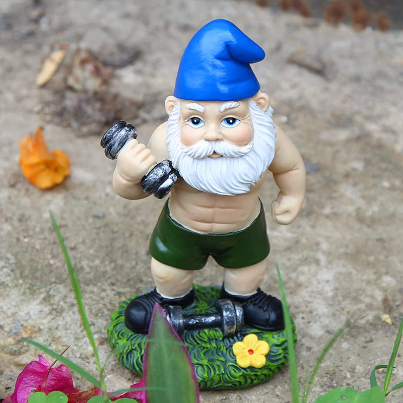 Funny Workout Garden Gnomes Statues