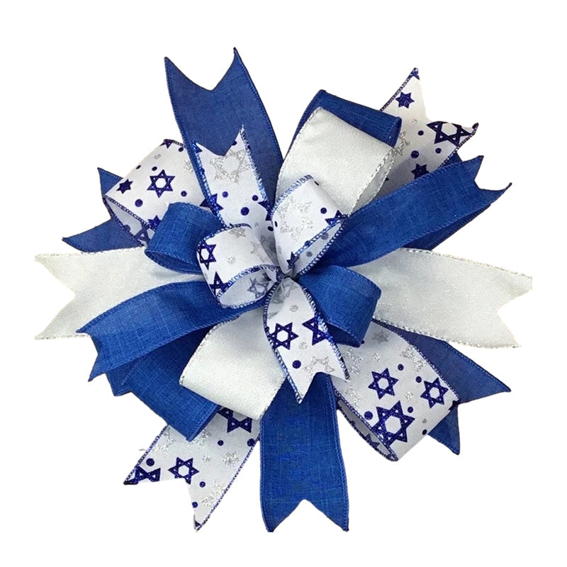 Blue and White Wreath