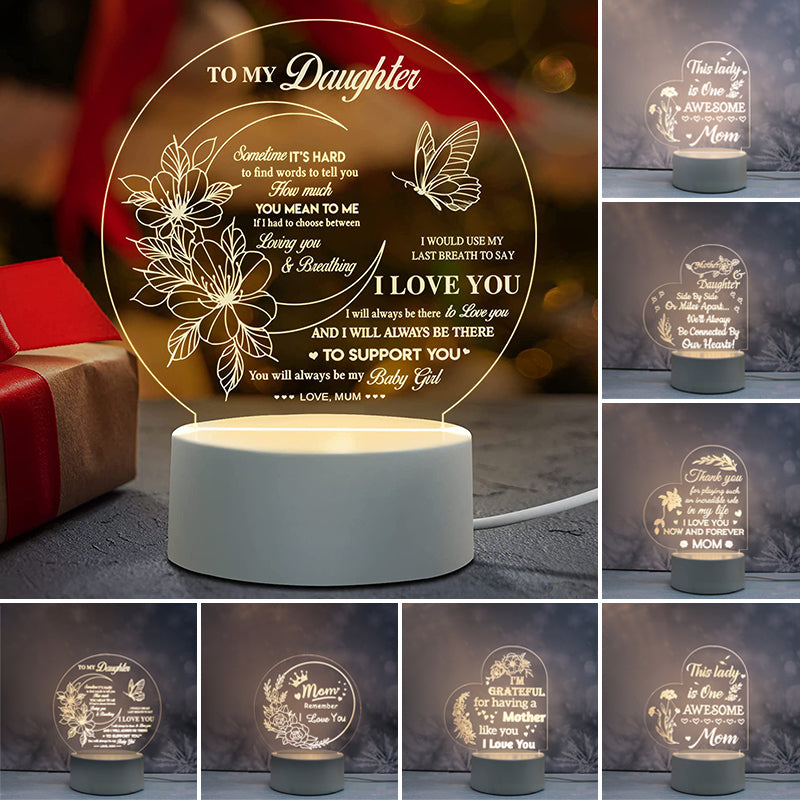 Acrylic Engraved Night Light - Best Mother’s Day Gifts