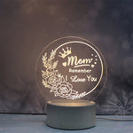 Acrylic Engraved Night Light - Best Mother’s Day Gifts