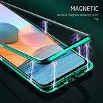 Magnetic Tempered Glass Double-sided Phone Case For Samsung(b)