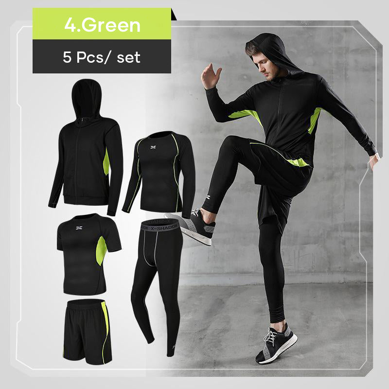 Men's compression clothing for fitness compression (5 pcs / set)