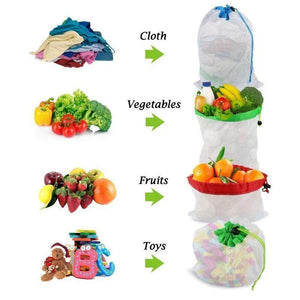 Ecological and Reusable Portable Bag, 12 Pieces.