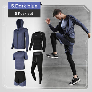 Men's compression clothing for fitness compression (5 pcs / set)