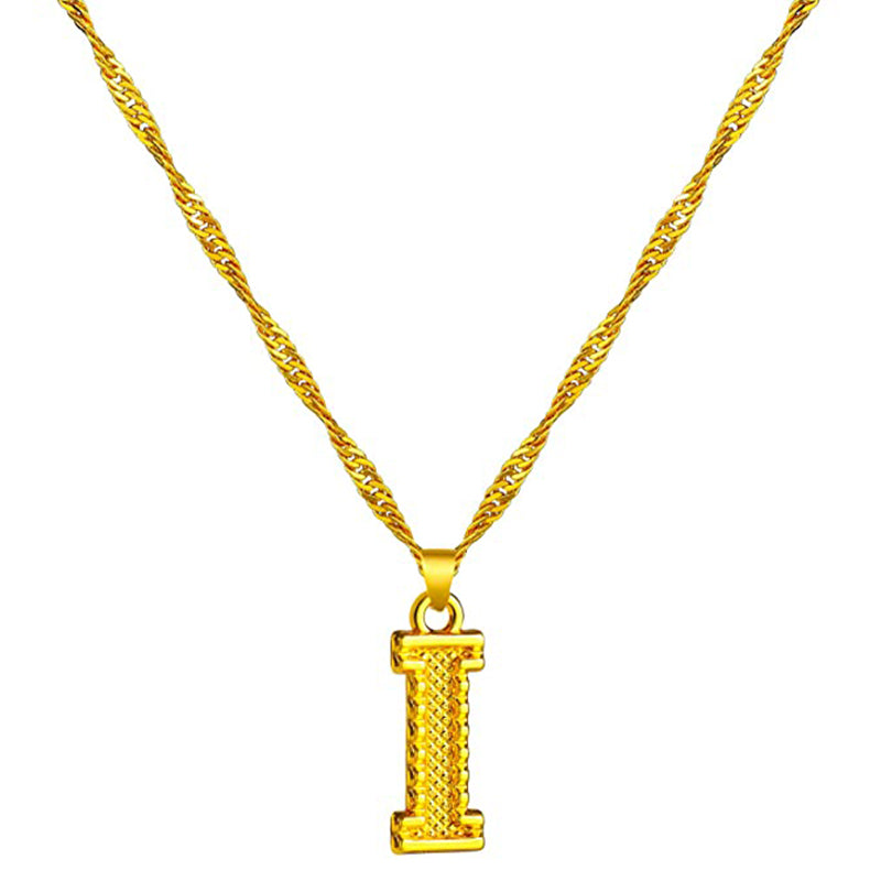 18K Gold Plated Initial Letter Necklace