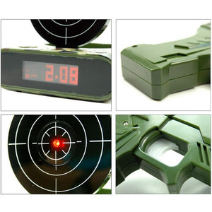 Gun Target Shoot Alarm Clock