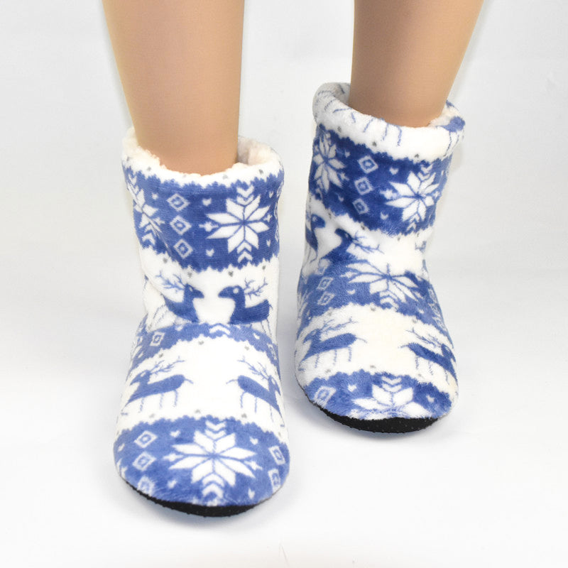 Christmas Fleece Indoor Boots