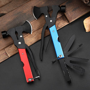 Steel Hammer Axe Multitool for Camping