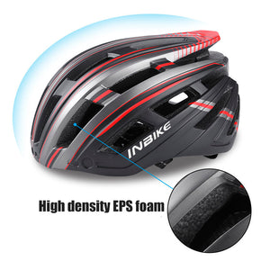 Bike Helmet with Goggles Visor and LED Back Light