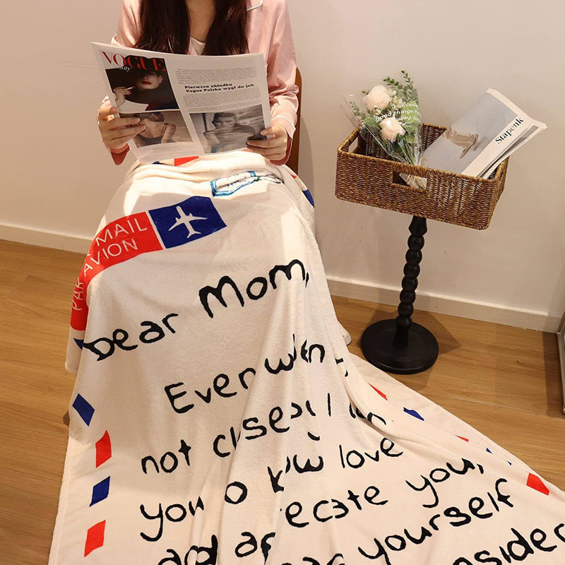 Personalized Mom/Dad Letter Blanket