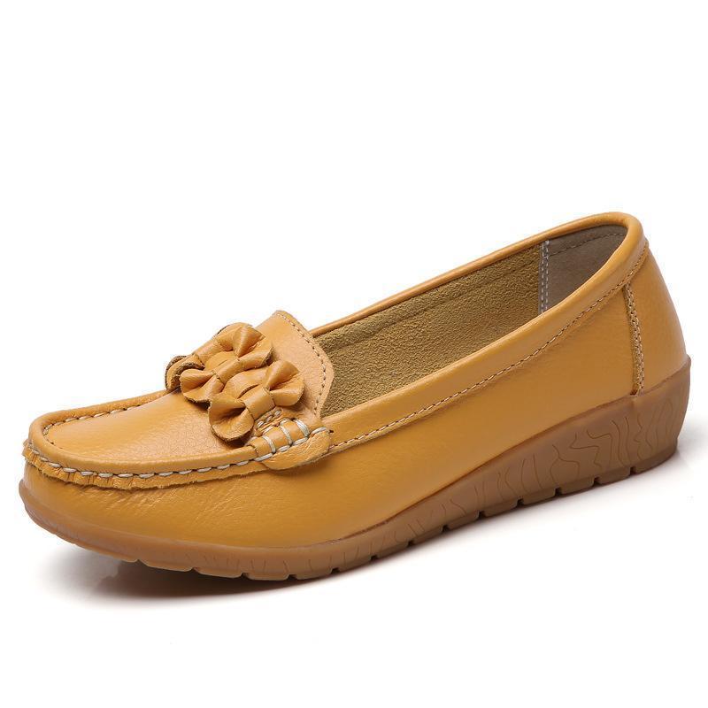 Women Solid Color Bowknot Casual Loafers