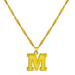 18K Gold Plated Initial Letter Necklace