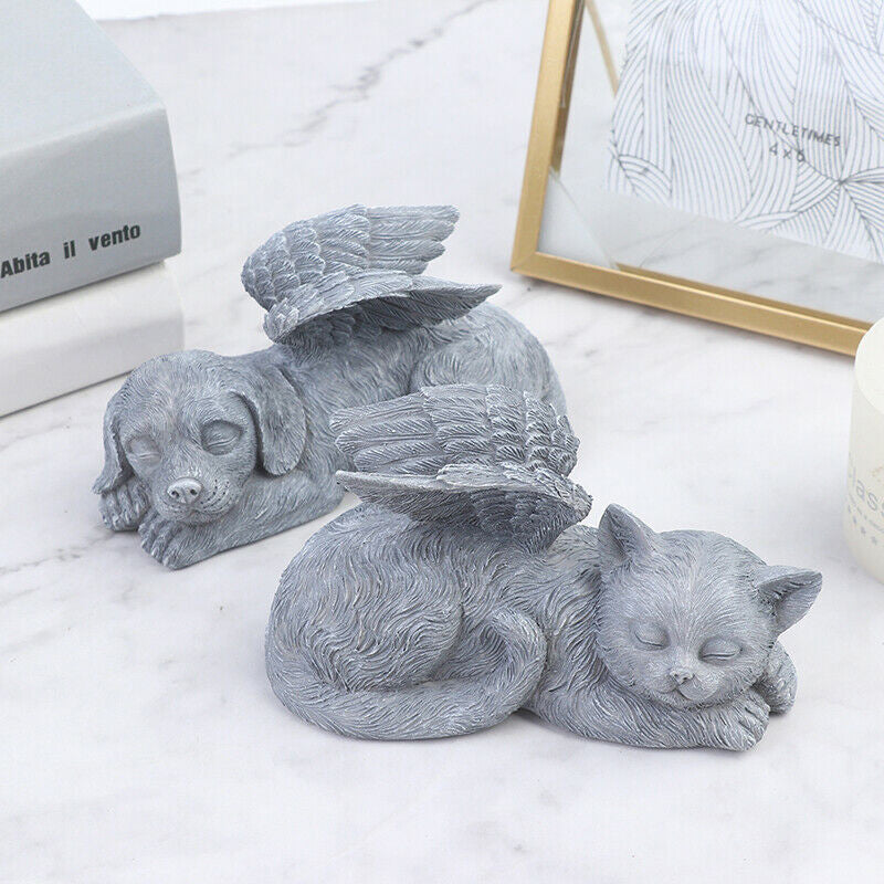 Angel Dog and Cat Statue