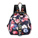 Floral Waterproof Shoulder Bag Backpack