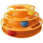 Three Layer Colorful Cat Track Tower Toy