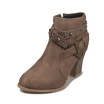 Women Round Toe Ankle Boots