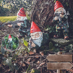 Military Garden Gnome With Camouflage Uniform And AK47