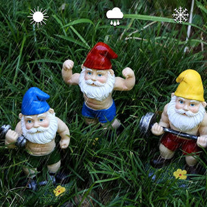 Funny Workout Garden Gnomes Statues