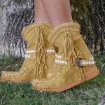 New Women's Tassel Faux Suede Winter Boots