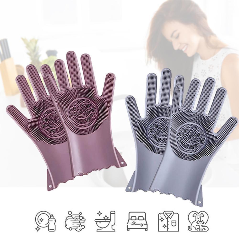 Multi-functional Silicone Decontamination Non-stick Oil Cleaning Gloves (1 pair)