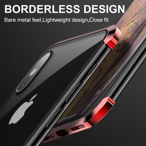 Double-sided Glass Magnetic Phone Cover, Shockproof and Borderless