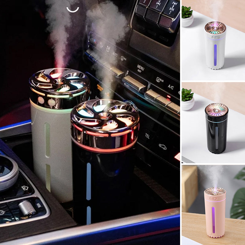 Wireless Car Air Humidifier with Colorful Night Light