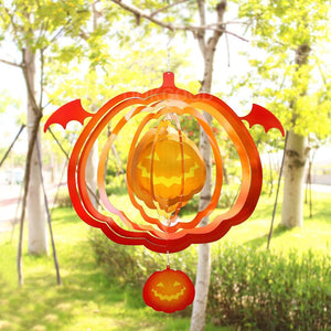 Halloween Themed 3D Optical Illusion Hanging Wind Spinner