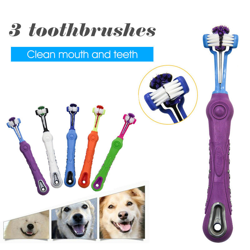 Three Sided Pet Toothbrush