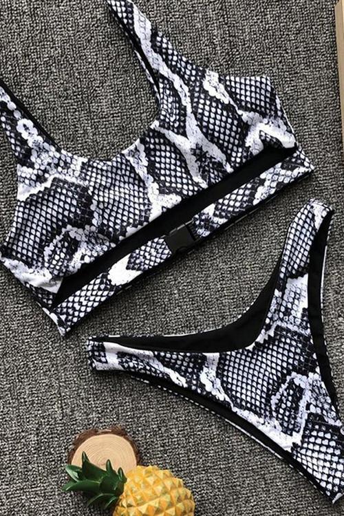 New Snake Print Bikini Set.MO