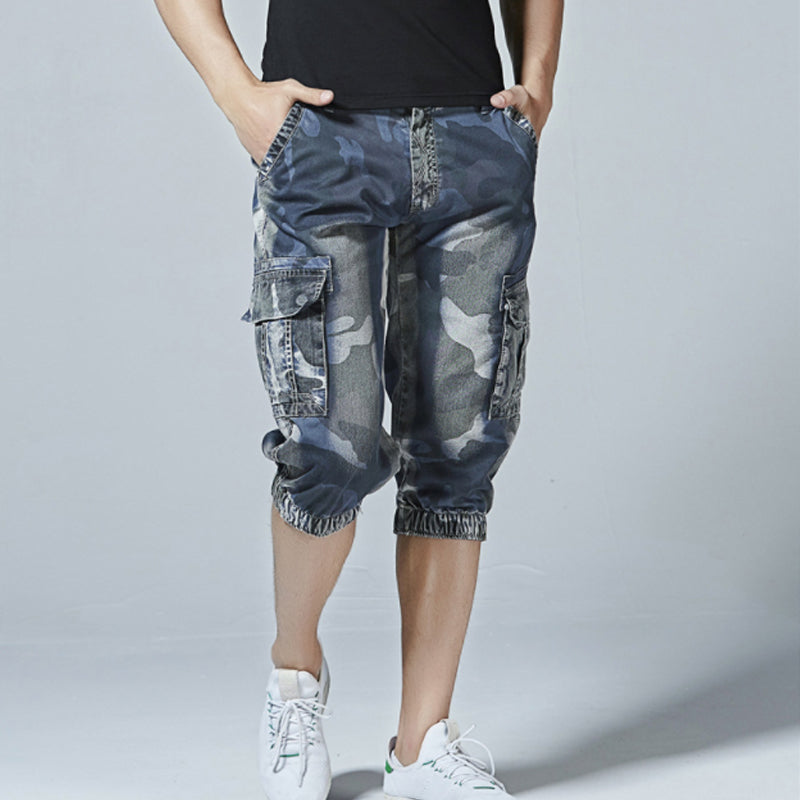 Denim Camouflage Overalls for Men