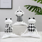 White Yoga/Meditation Frog Ornament