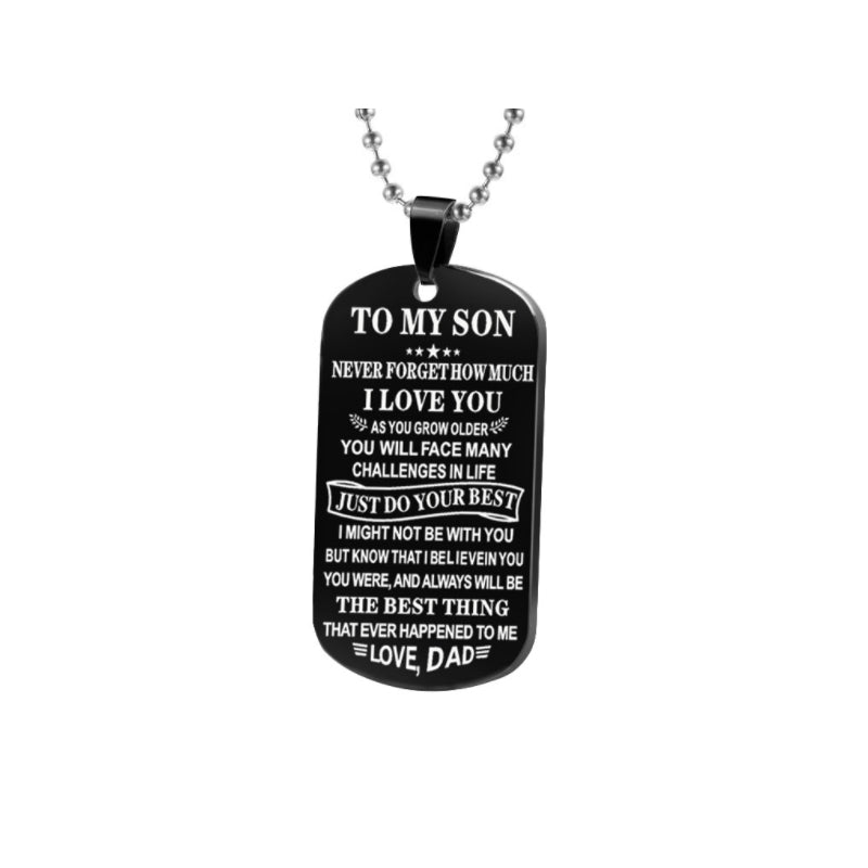 To My Son- Keychain or Necklace