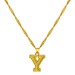 18K Gold Plated Initial Letter Necklace