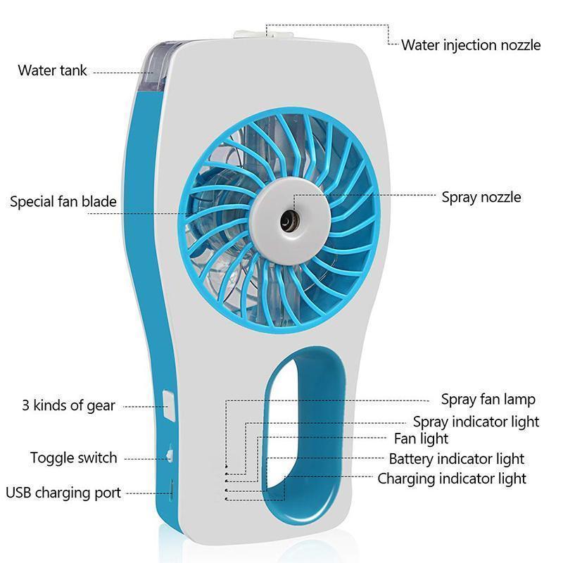 Mini Handheld Water Spray Fan