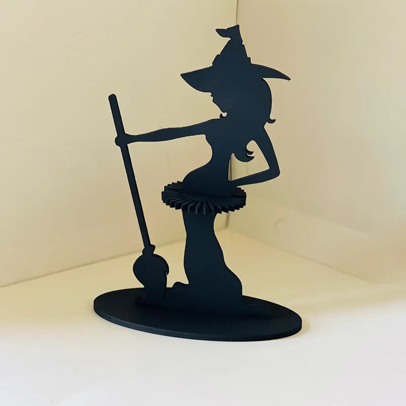 Wooden Witch Ornament