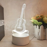 3D  guitar lamp 7 Color Changing Night Light