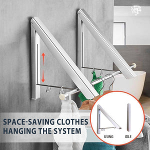 Folding Retractable Clothes Rack