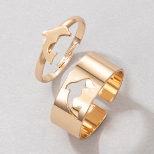 New Fashion Alloy Metal Couples Ring