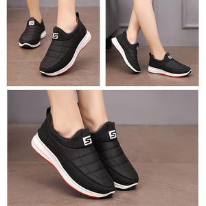 Unisex Cotton Daily Flat Heel Split Joint Sneakers