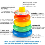 Rock-a-Stack toys rainbow tower Stacked blocks