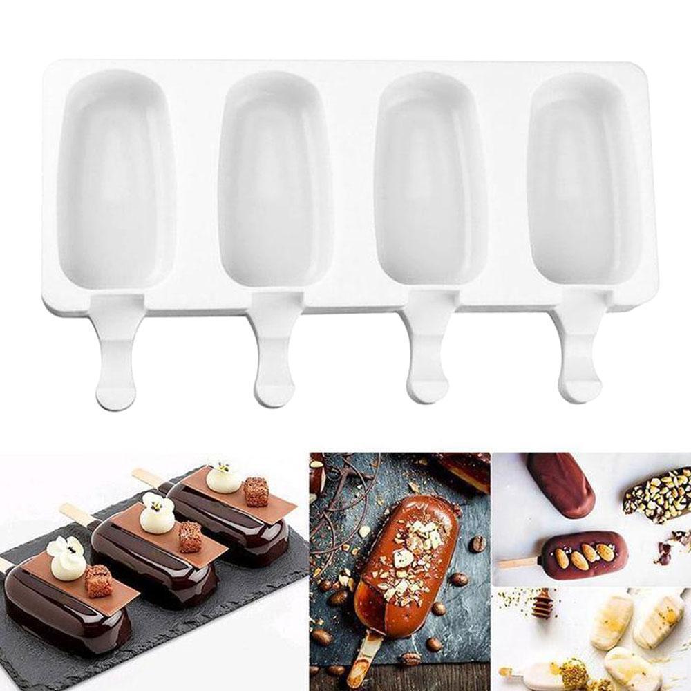 Silicone Easy Cream Mini Ice Cream Bar Mold Set